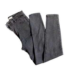 Skinny high waist jeans - black